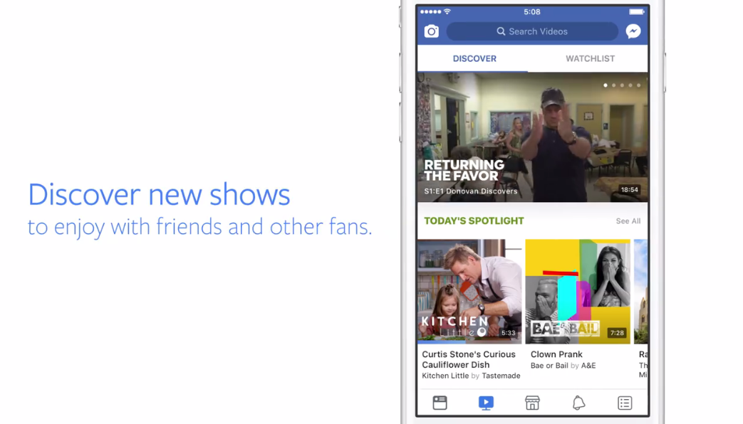 Get ready to watch a whole lot more video on Facebook with Watch tab